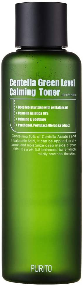 PURITO Centella Green Level Calming Toner raminantis veido toneris